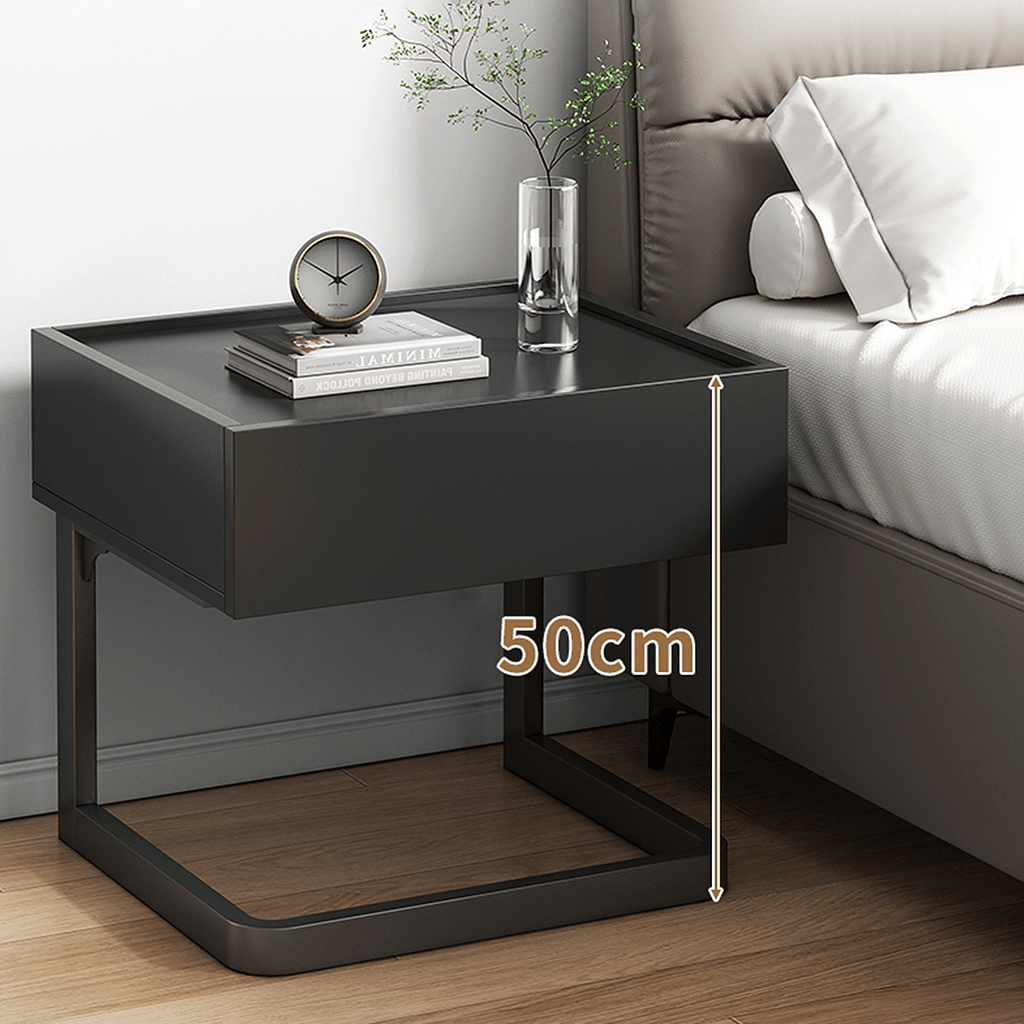 Romina Dark Bedside Table - Miola