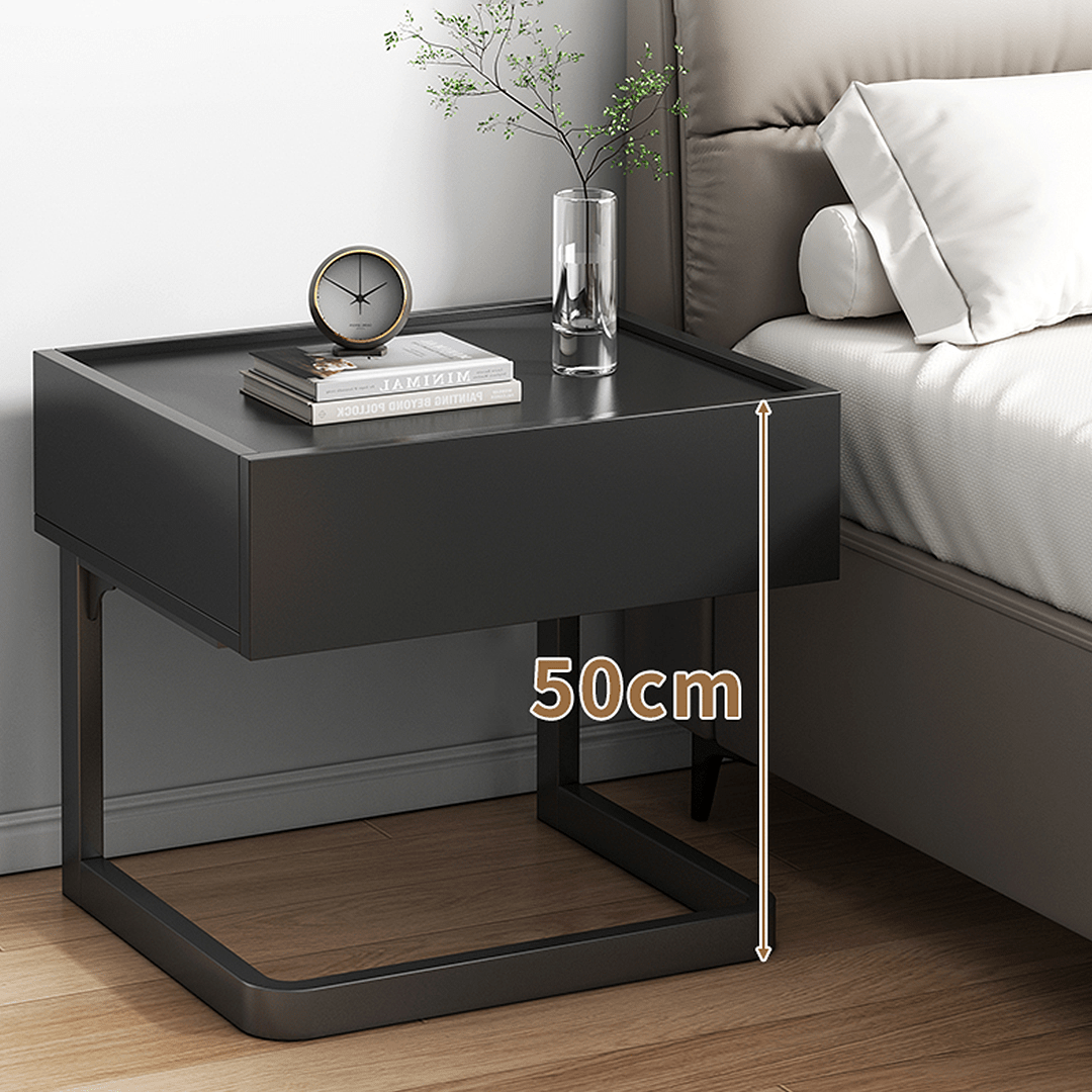 Romina Dark Bedside Table - Miola