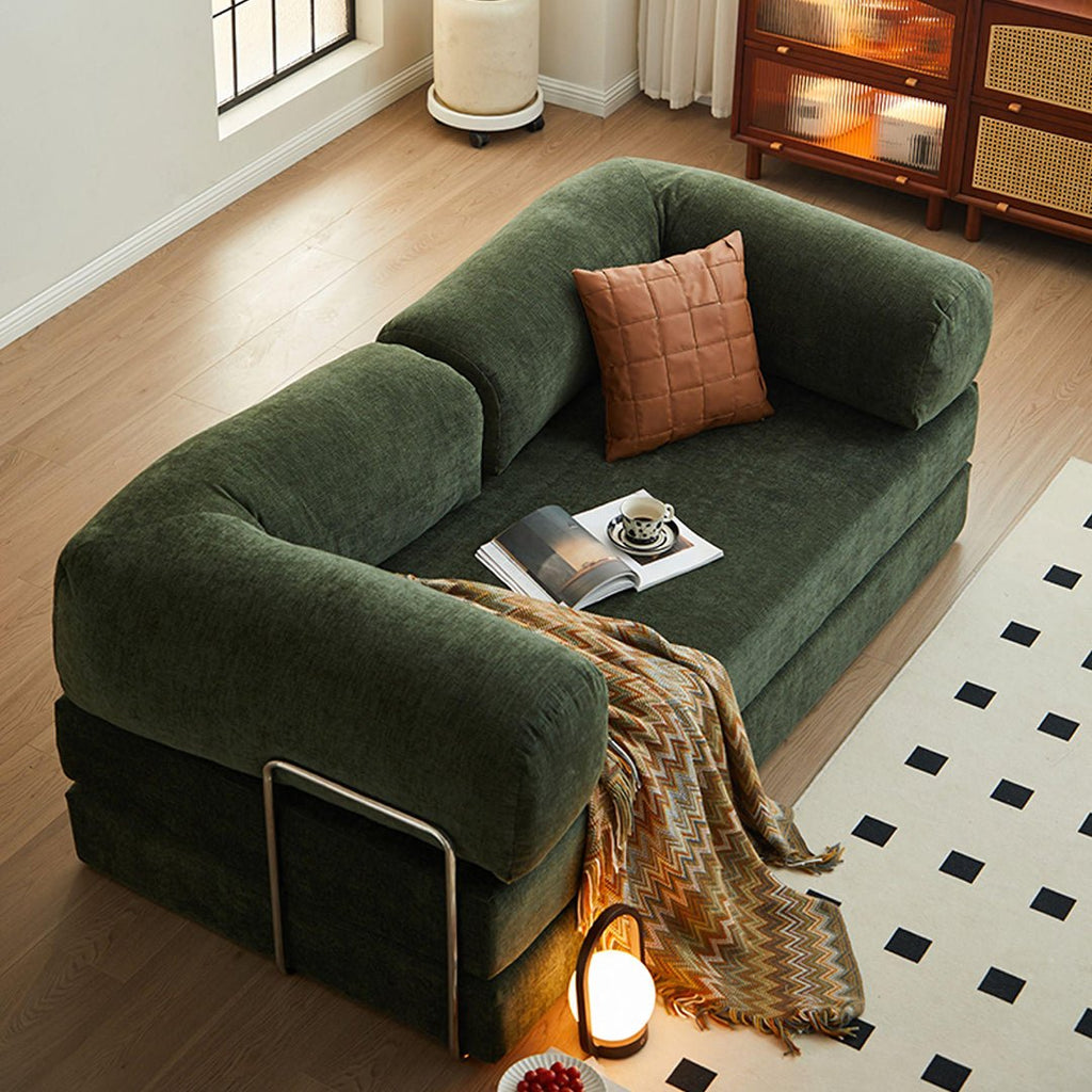 Yamada Foldable Lazy Sofa Bed, Corduroy - Miola