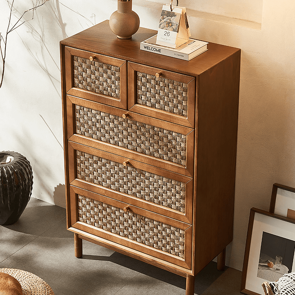 Zulu Art Deco Sideboard, Solid Wood, Walnut - Miola
