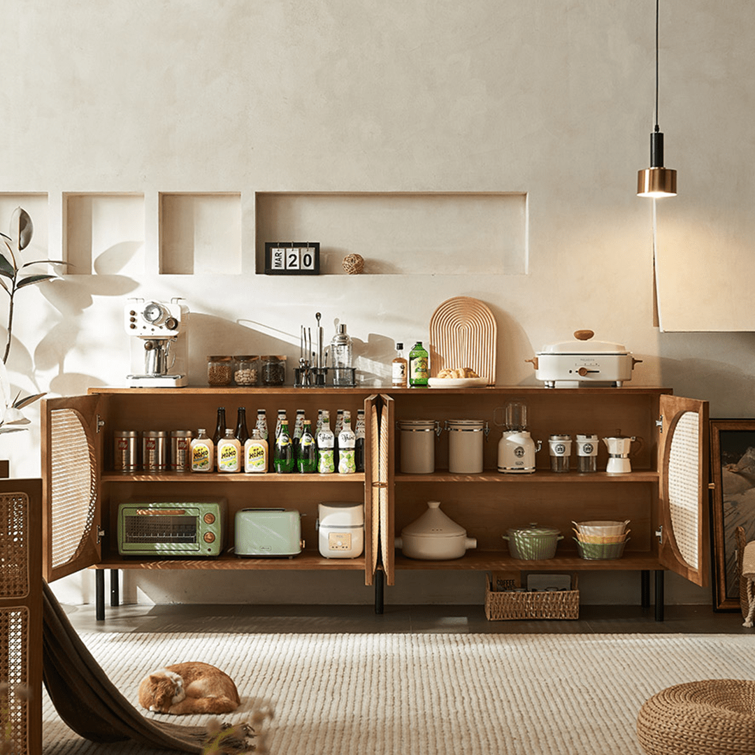 Booker Rattan Sideboard, Solid Wood - Miola