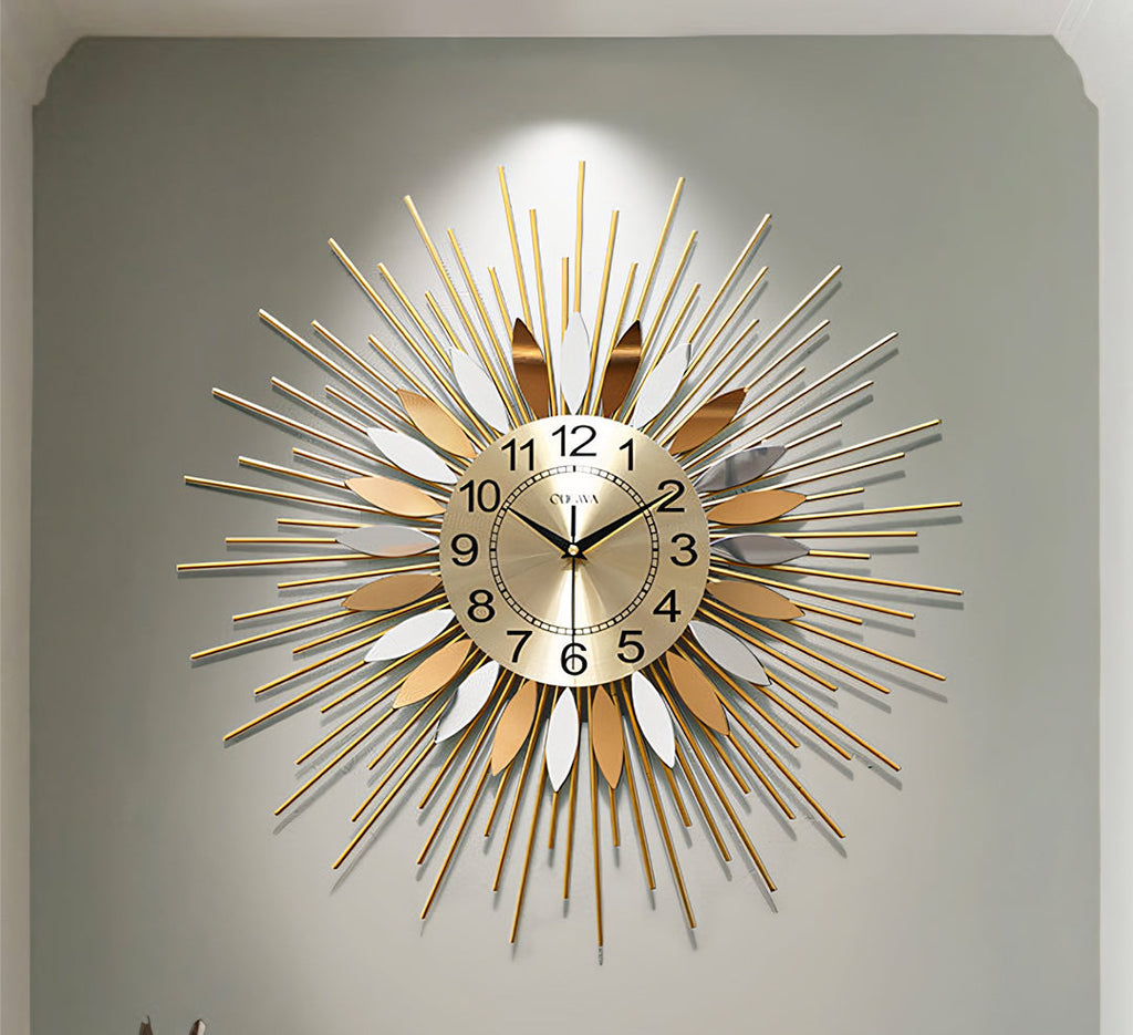 Round Art Deco Wall Clock