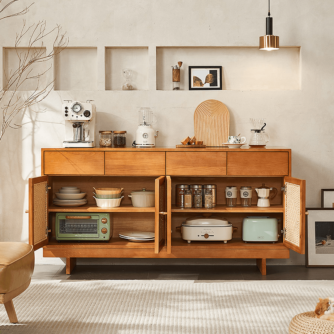 Hadza Narrow Sideboard, Solid Wood - Miola