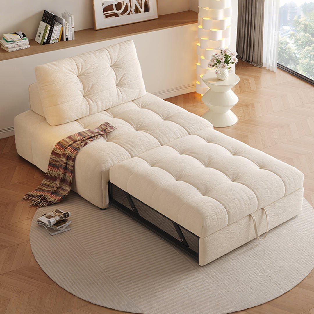 Alhassan Sleeper Armchair, Single Seater Bed, Leathaire - Miola