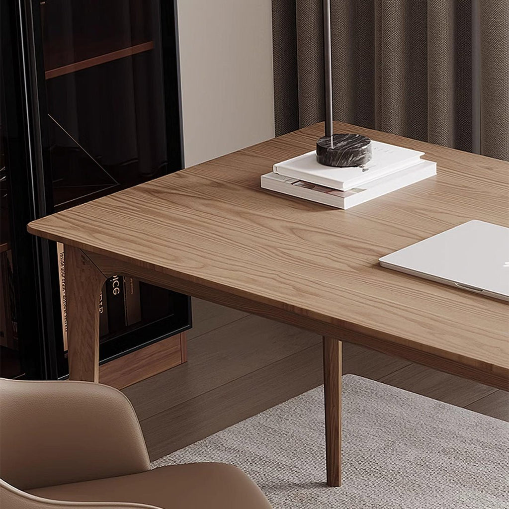 Mei Office Desk, Solid Wood, Ash Wood - Miola