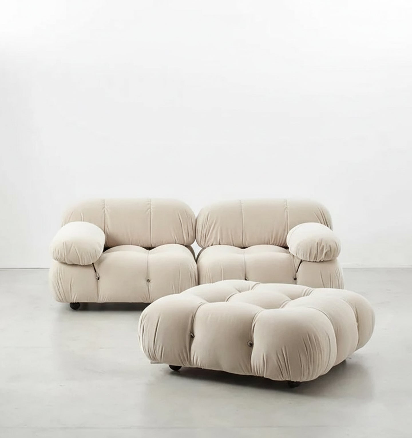 B&B Italia Camaleonda Style Sofa, Three Seater Sofa, Modular Sofa, Velvet - Miola