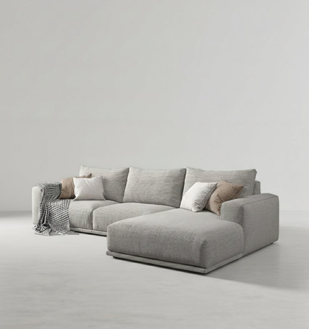 Frances Three Seater Corner, Four Seater Corner Sofa, Cotton Linen - Miola