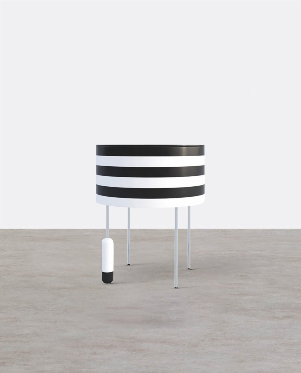Ebro Side Table, Black And White - Miola