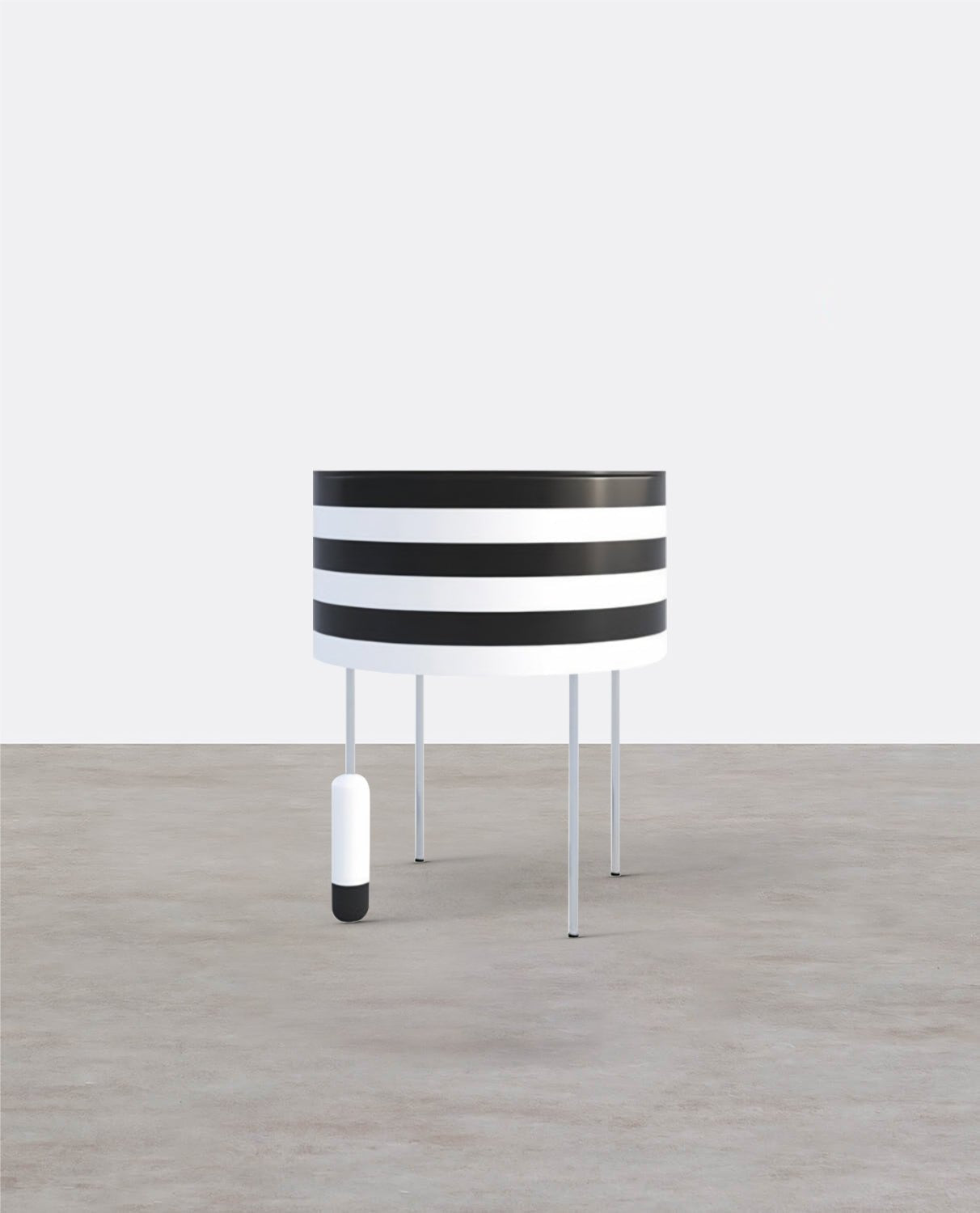 Ebro Side Table, Black And White - Miola