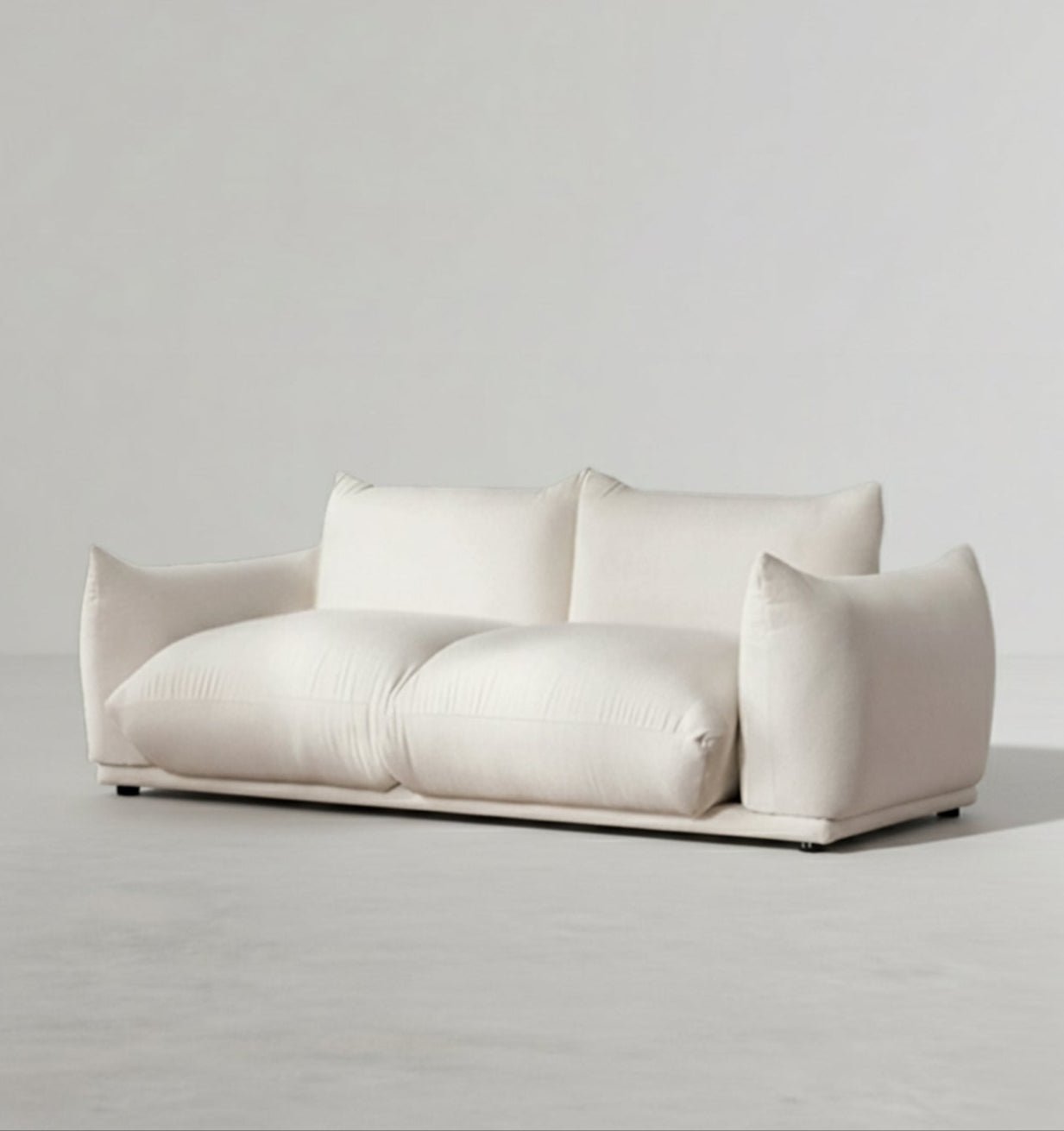 Isabella Two Seater, Three Seater Sofa, Boucle Or Velvet, White - Miola