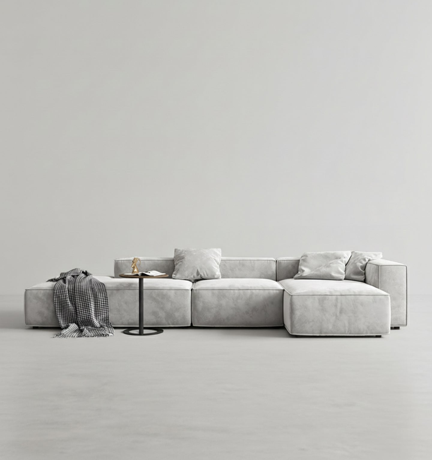 Yetta Three Seater, Four Seater Sofa, Corner Sofa, Grey Velvet - Miola