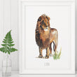 Load image into Gallery viewer, Watercolour Lion Fine Art Print
