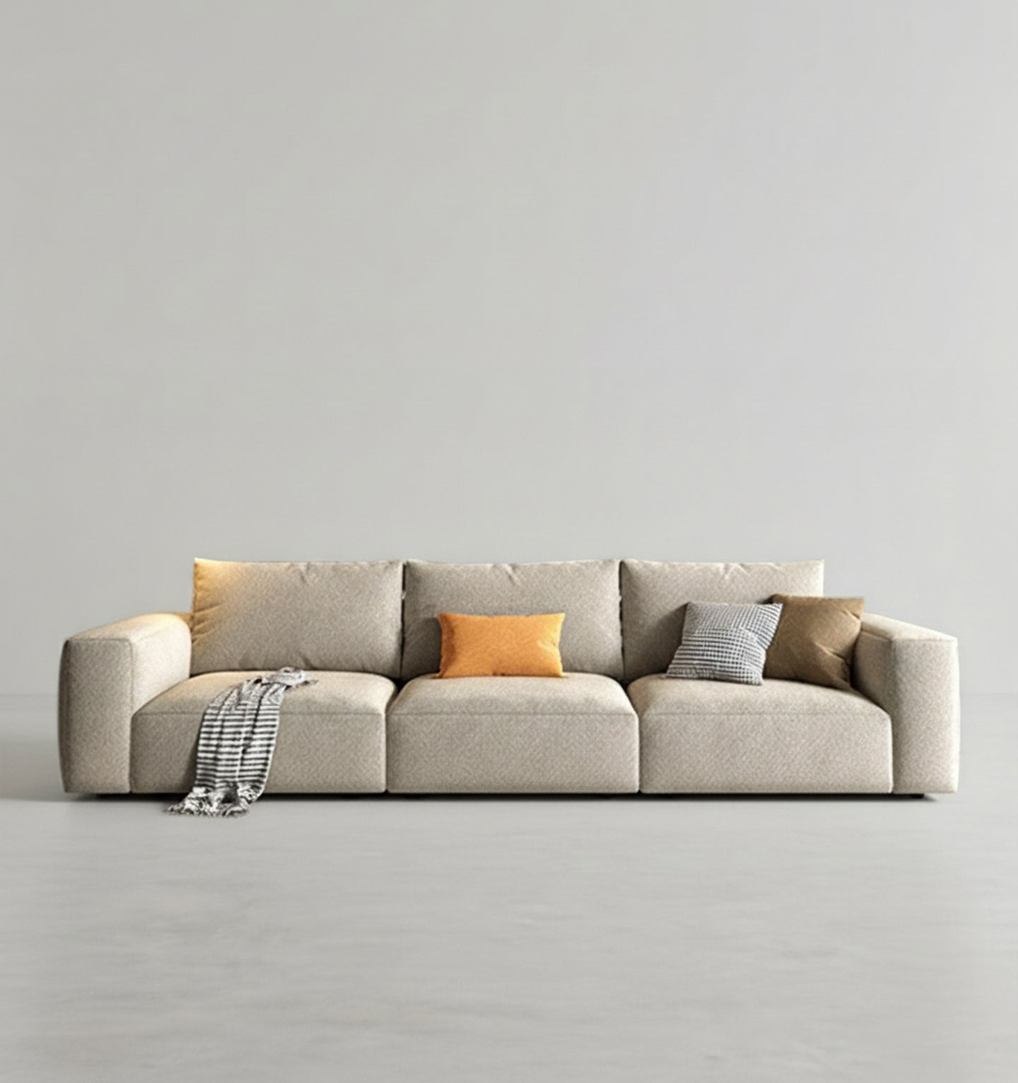 Lionel Three Seater Sofa, Linen - Miola