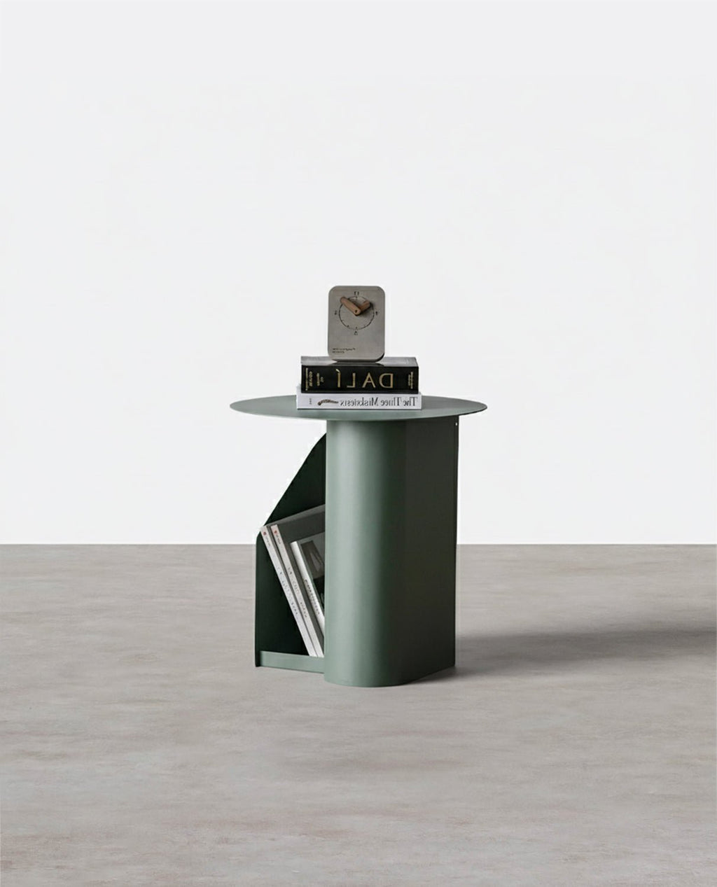 M39 Green Side Table With Side Storage - Miola