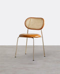 Ozzie Rattan Dining Chair, Round Seat Pad - Miola
