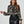 Load image into Gallery viewer, Silver Thread Zebra Print Long Sleeve Blouse Top In Black
