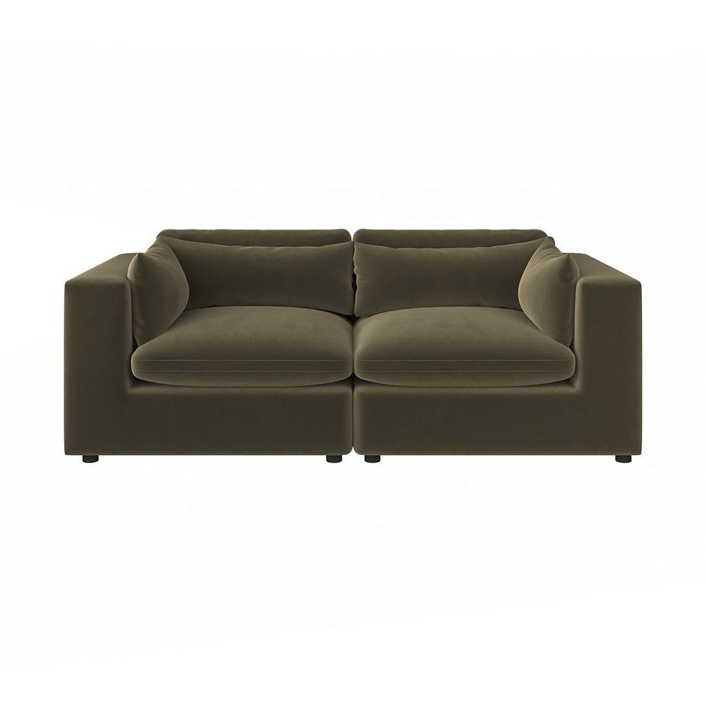 Makhmudov Loveseat Sofa, Two Seater Sofa, Velvet - Miola