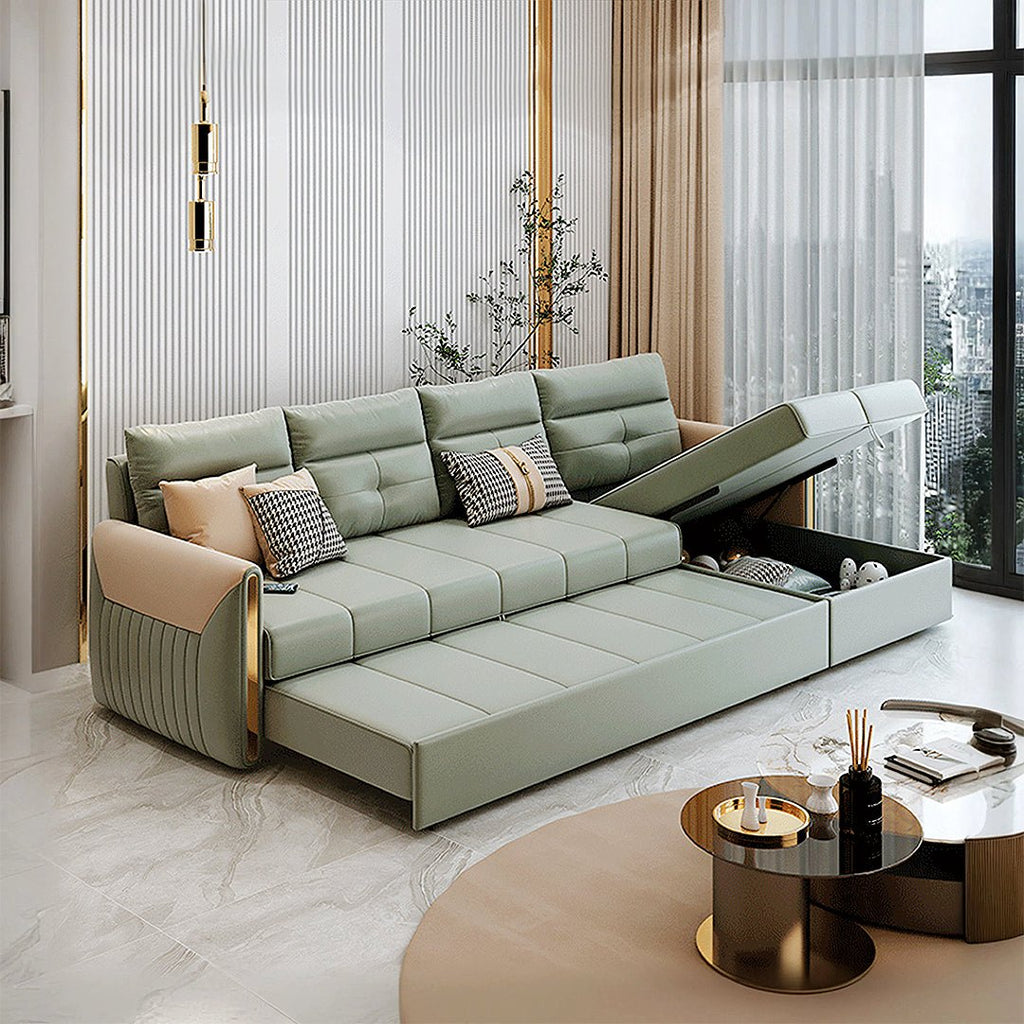 Malhotra L Shape Sofa Bed, Small Corner Sofa Bed - Miola