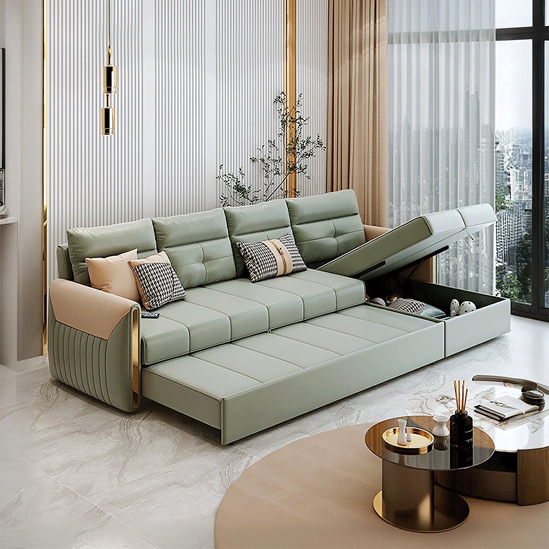 Malhotra L Shape Sofa Bed, Small Corner Sofa Bed - Miola