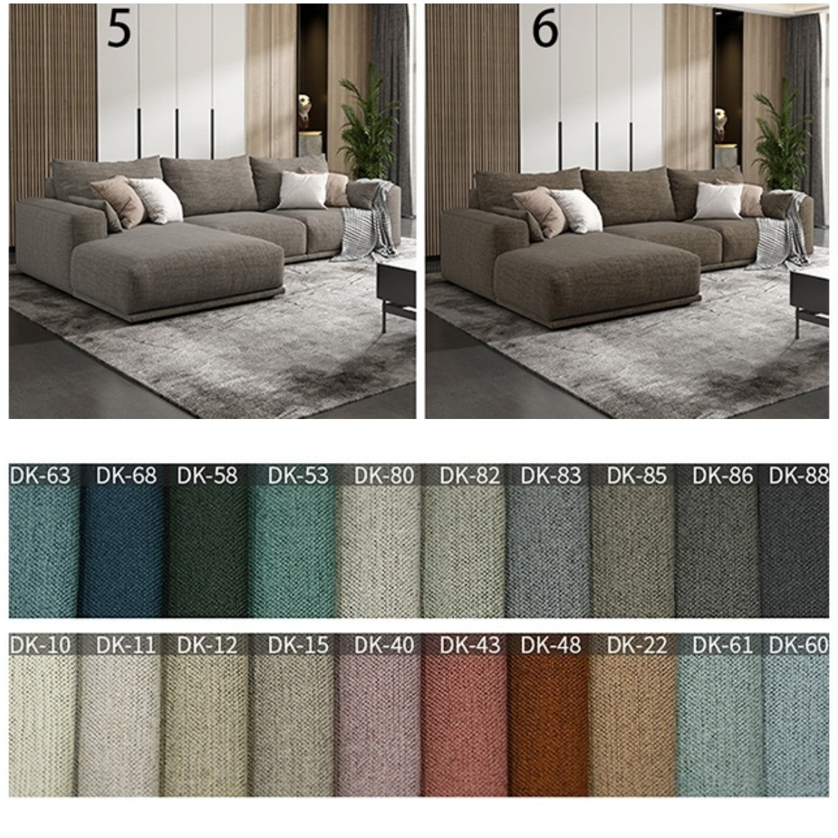 Frances Two Seater Sofa, Cotton Linen - Miola