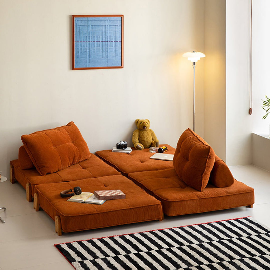 Salinas Lazy Sofa Bed, Single Sofa Bed, Corduroy - Miola