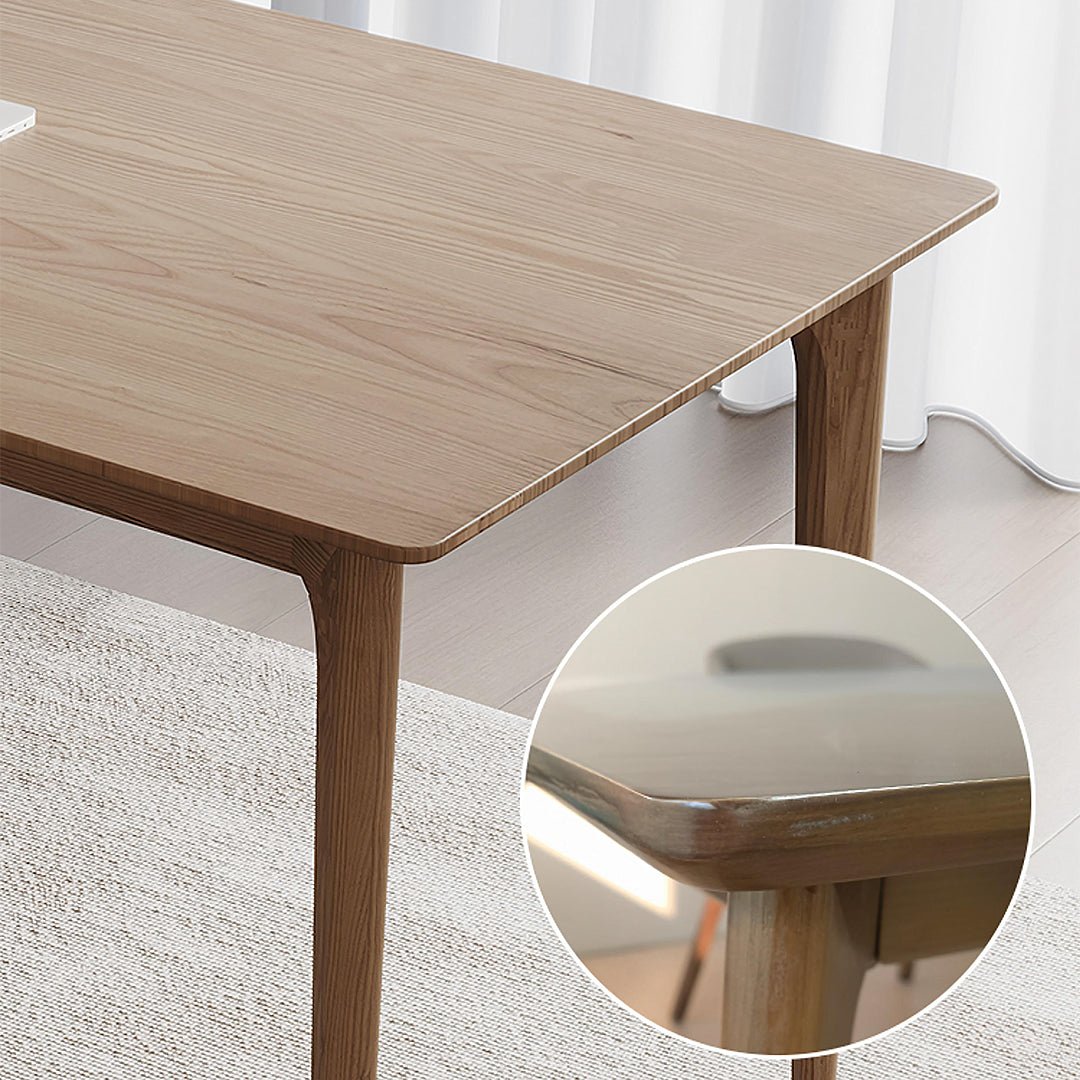 Mei Office Desk, Solid Wood, Ash Wood - Miola