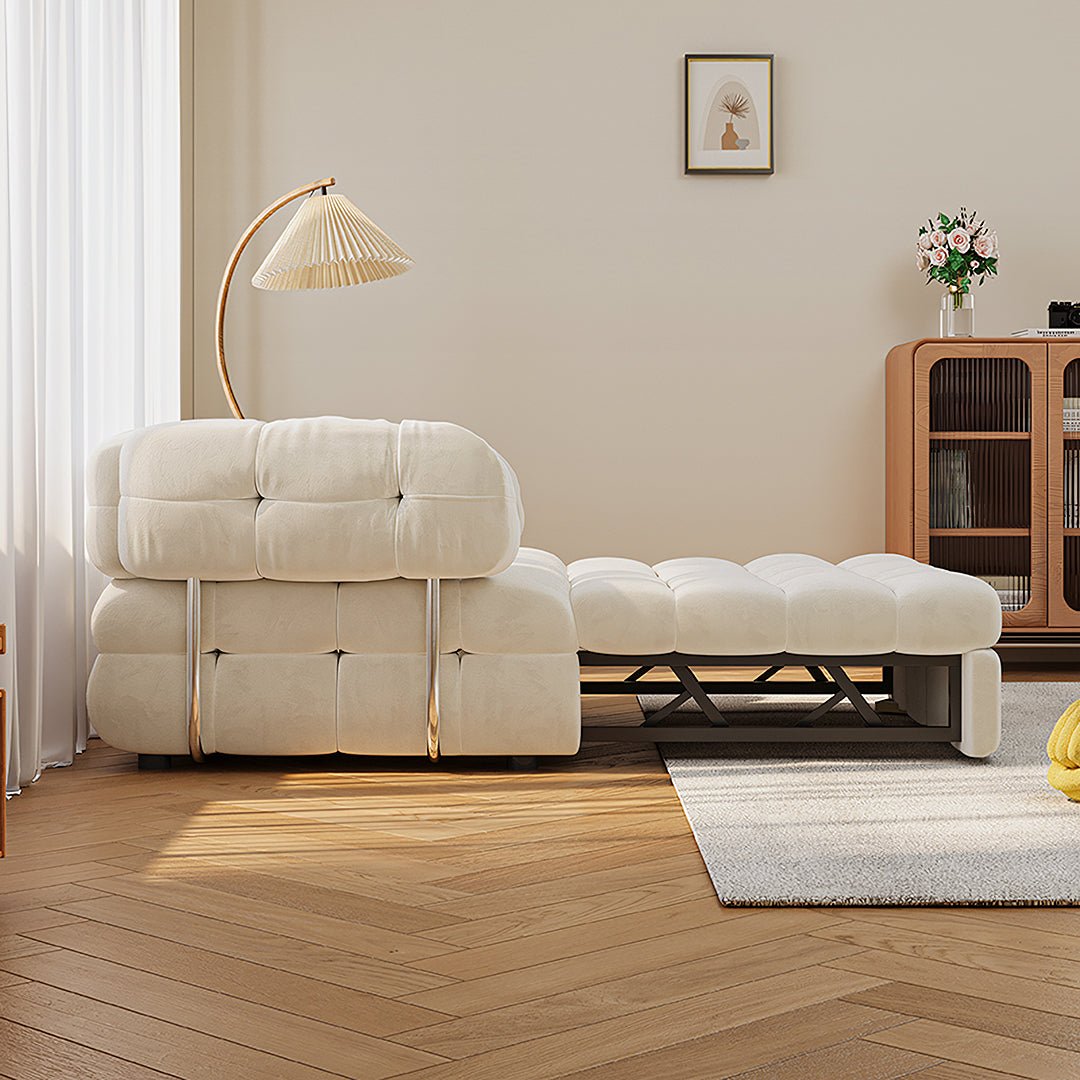 Rojas Single Sofa Bed, Armchair Sofa Bed, Cream - Miola