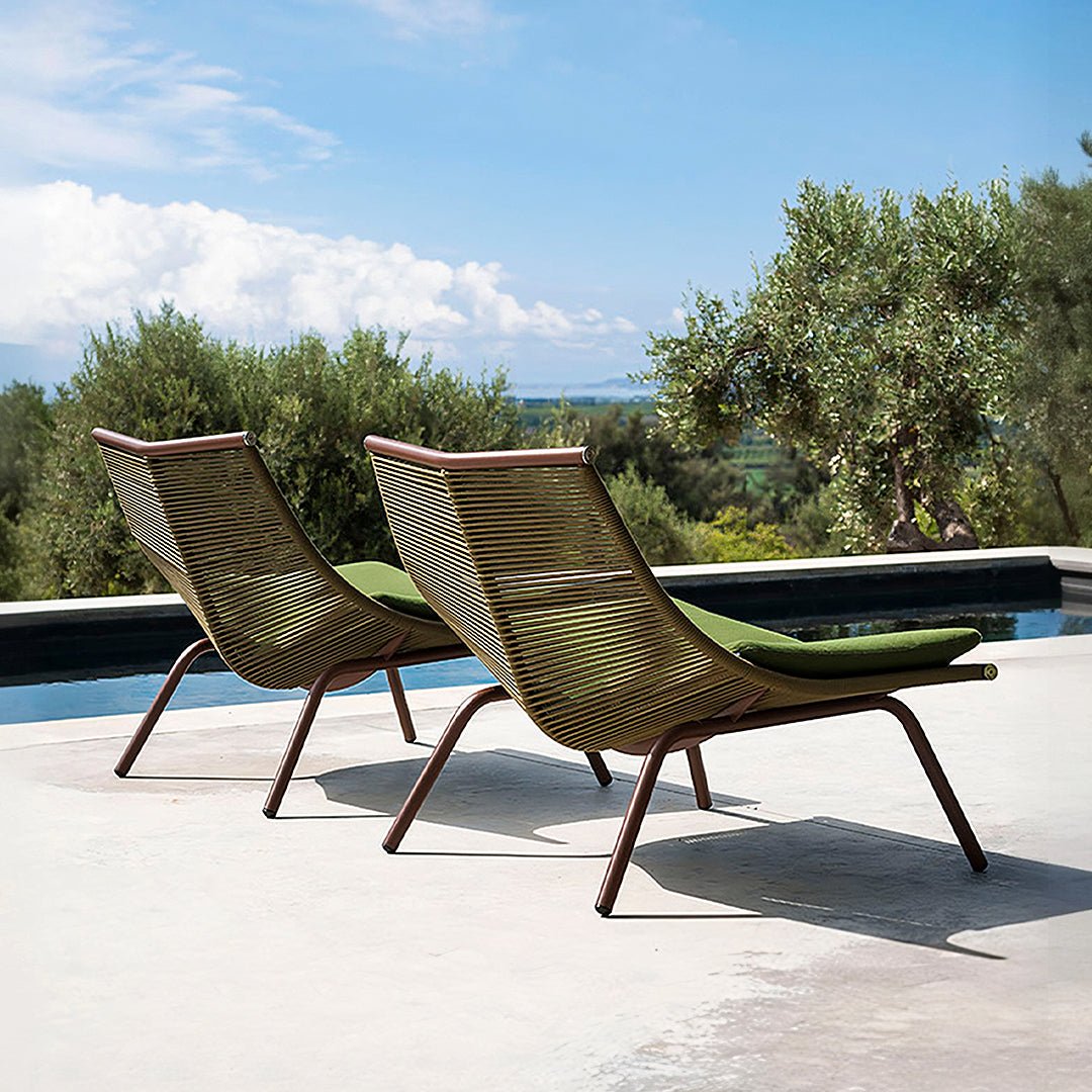 Iqbal Outdoor Lounge Chair With Footstool - Miola