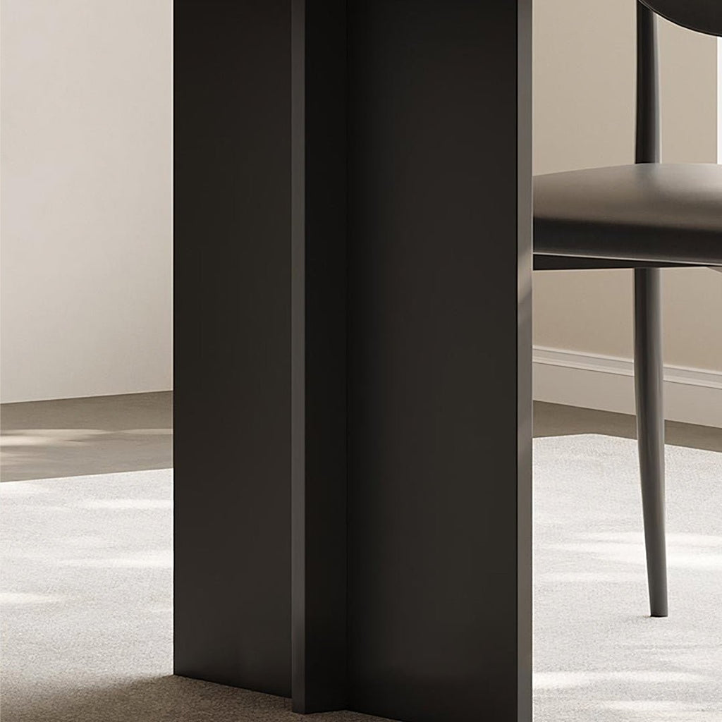 Hasegawa Dining Table, Sintered Stone With Black Legs - Miola