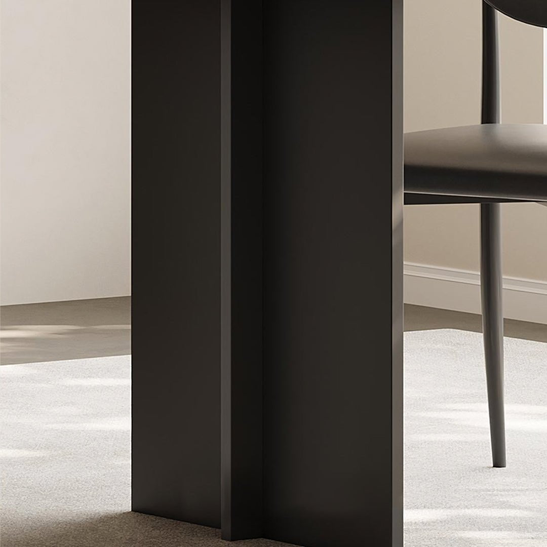 Hasegawa Dining Table, Sintered Stone With Black Legs - Miola