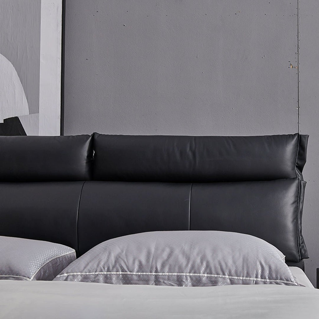 Luca King Size Superking Size Bed, Leather - Miola