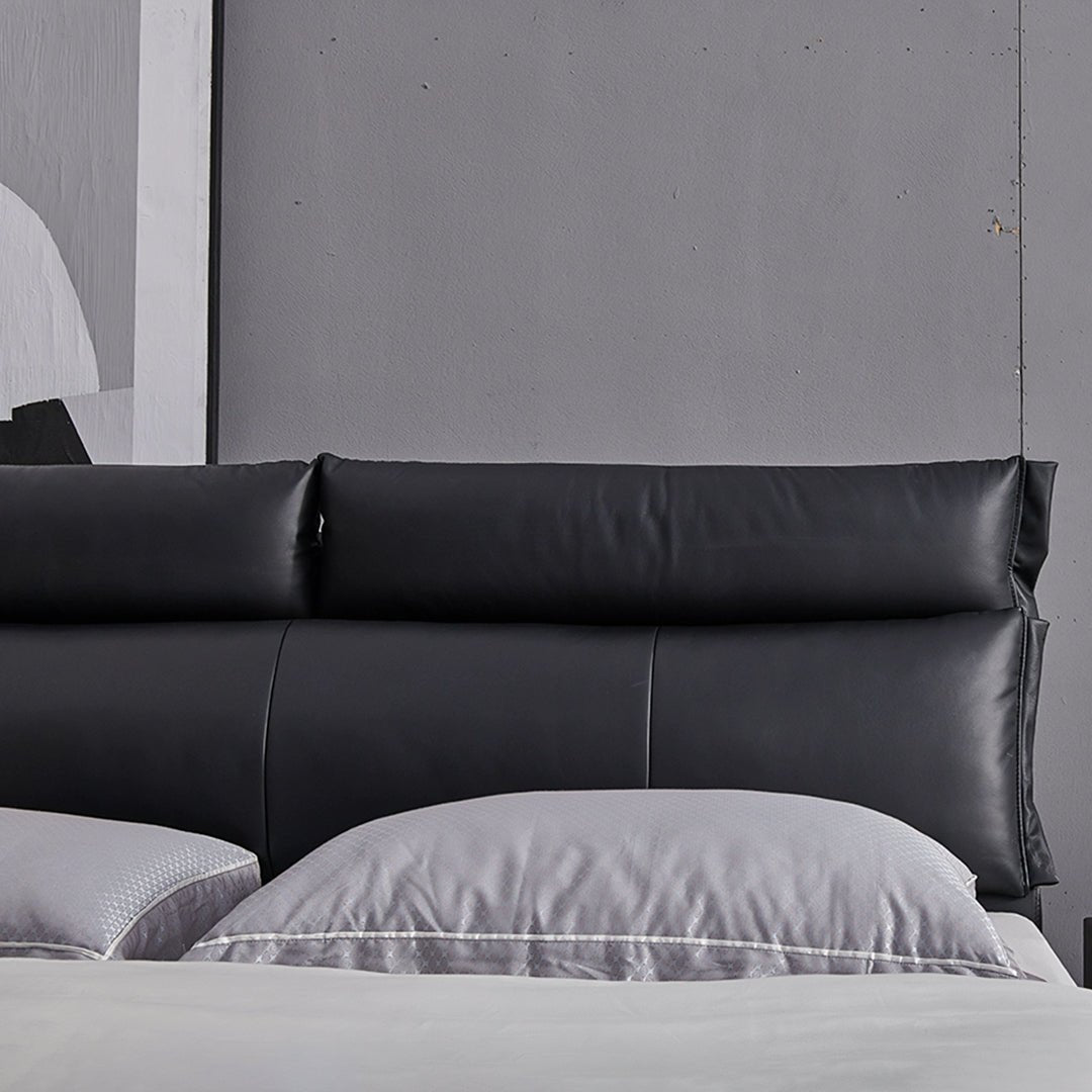 Luca King Size Superking Size Bed, Leather - Miola