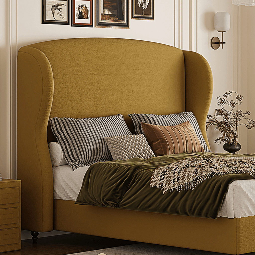 Amara Wingback Double Bed, King Size - Miola