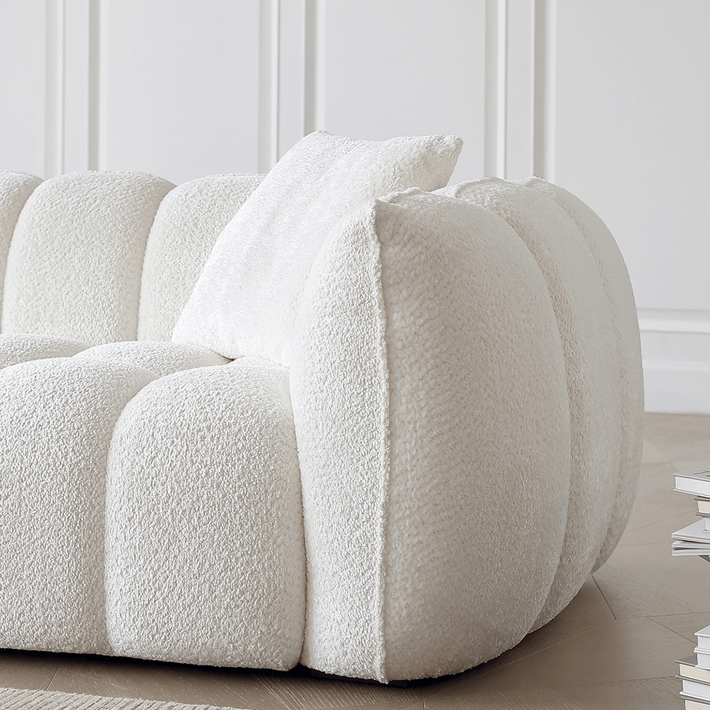 Oxley Pumpkin Single Seater Sofa, Armchair, White - Miola