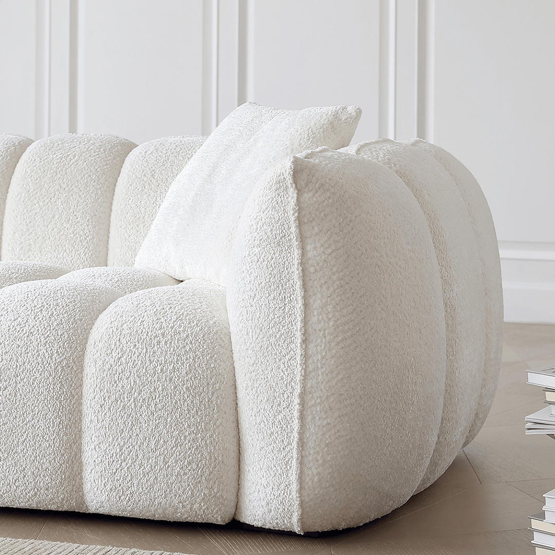Oxley Pumpkin Single Seater Sofa, Armchair, White - Miola