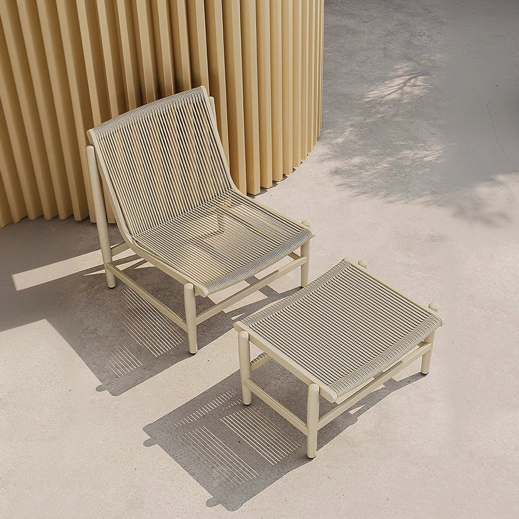 Lavoie Outdoor Lounge Chair With Footstool, Rattan
