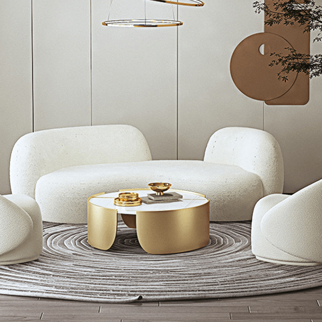 Elara Modern Curved Two Seater, Three Seater Sofa, Boucle - Miola