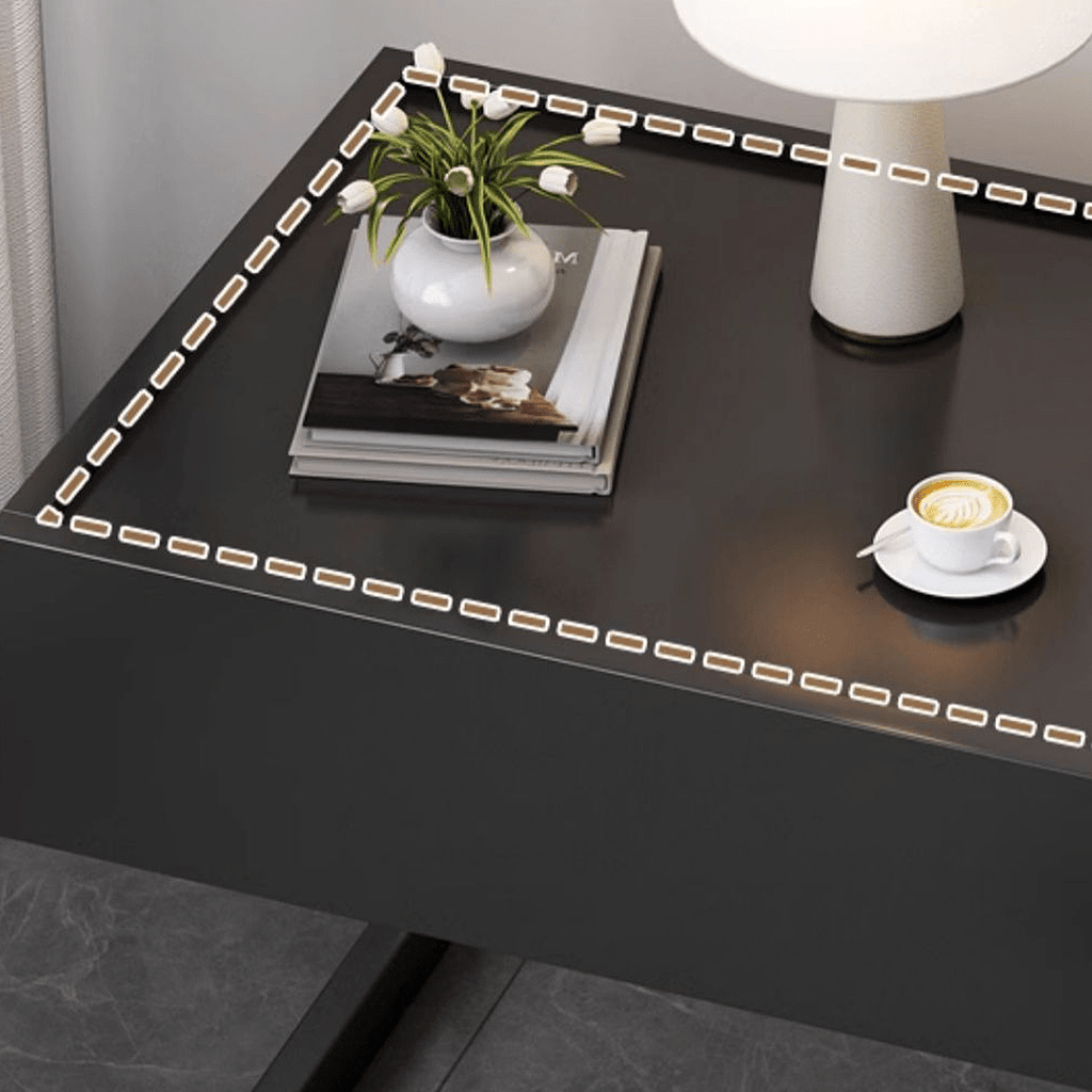 Romina Dark Bedside Table - Miola