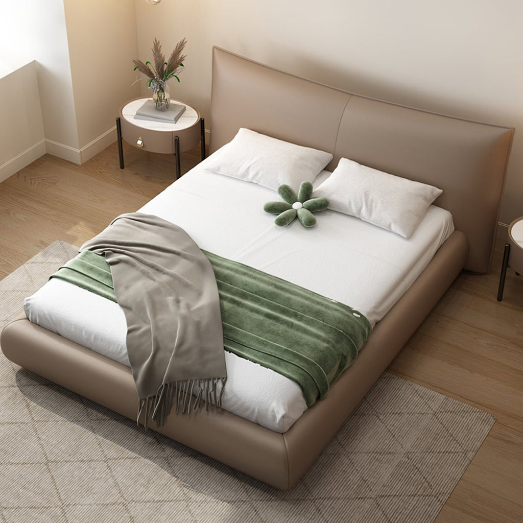 Kai King Size Bed With Storage, Super King Size With Storage, Real Leather - Miola