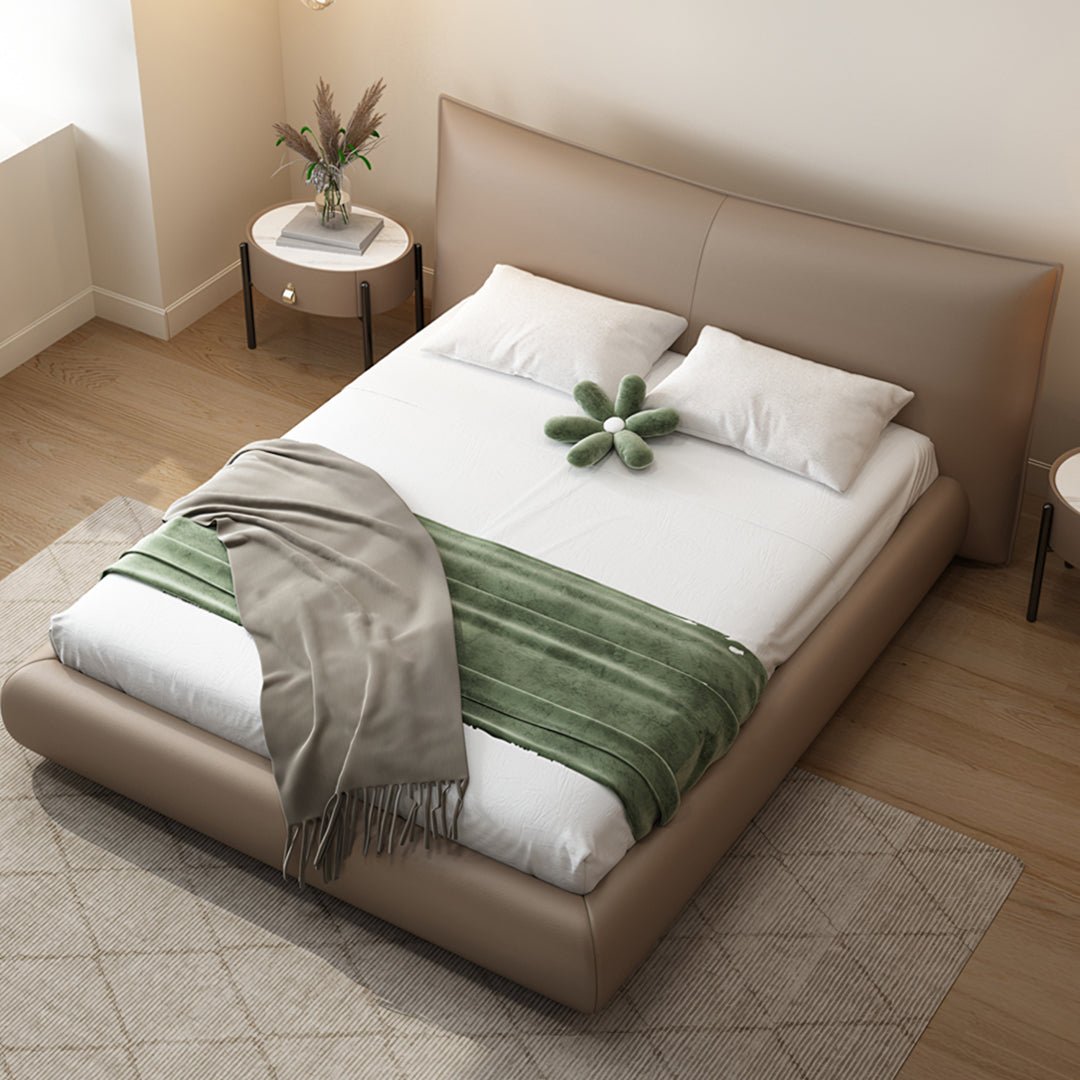 Kai King Size Bed With Storage, Super King Size With Storage, Real Leather - Miola