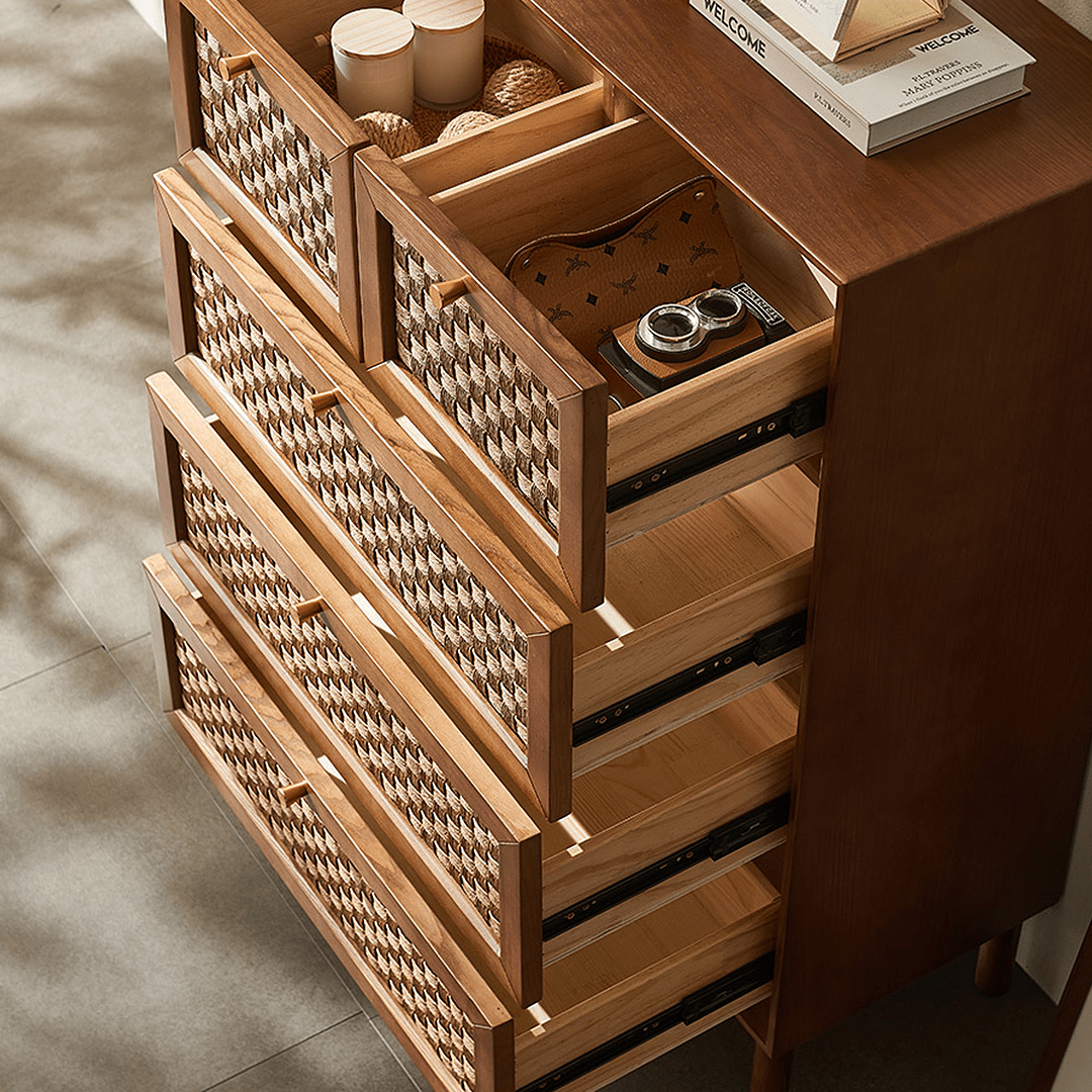 Zulu Art Deco Sideboard, Solid Wood, Walnut - Miola