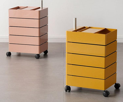 Afar Side Table With Storage & Trolley - Miola