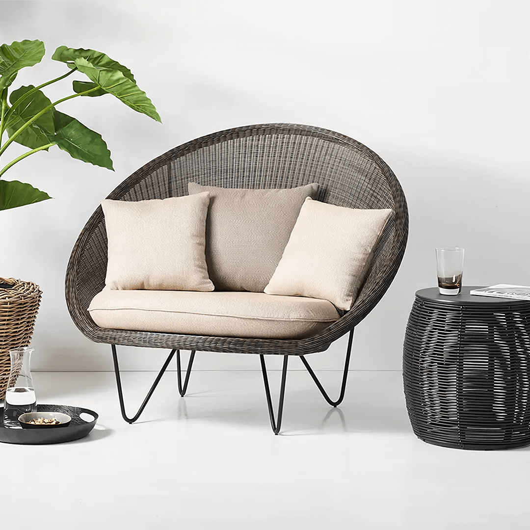 Munkhbat Rattan Garden Chair, Outdoor Lounge Chair - Miola