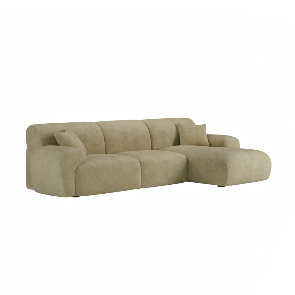 Khatri Three Seater Corner Sofa, Chenille - Miola