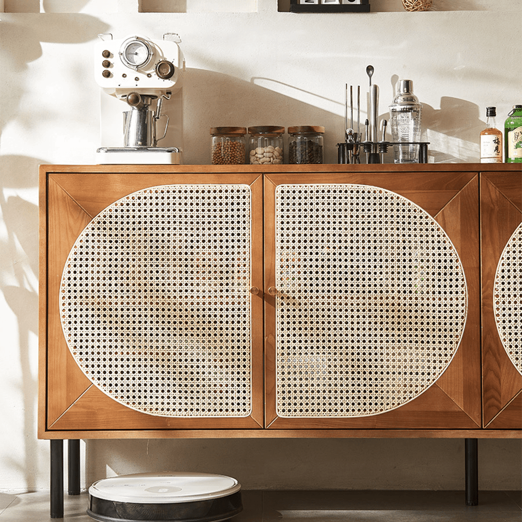 Booker Rattan Sideboard, Solid Wood - Miola