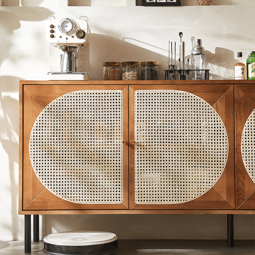Booker Rattan Sideboard, Solid Wood - Miola