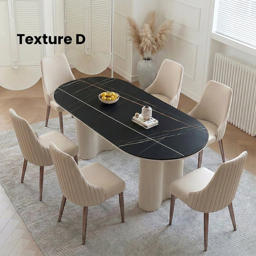 Peru Oval Dining Table, White - Miola