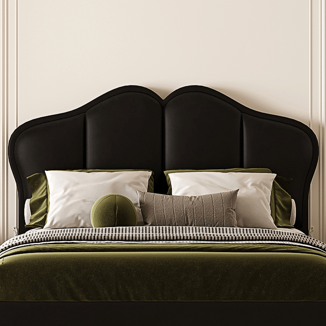 Zephyr Leather Double Bed - Miola