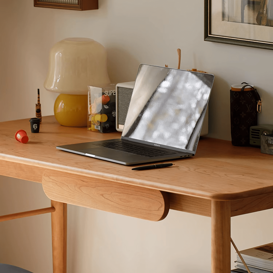 Y72 Oak Office Desk, Three Woods Available - Miola
