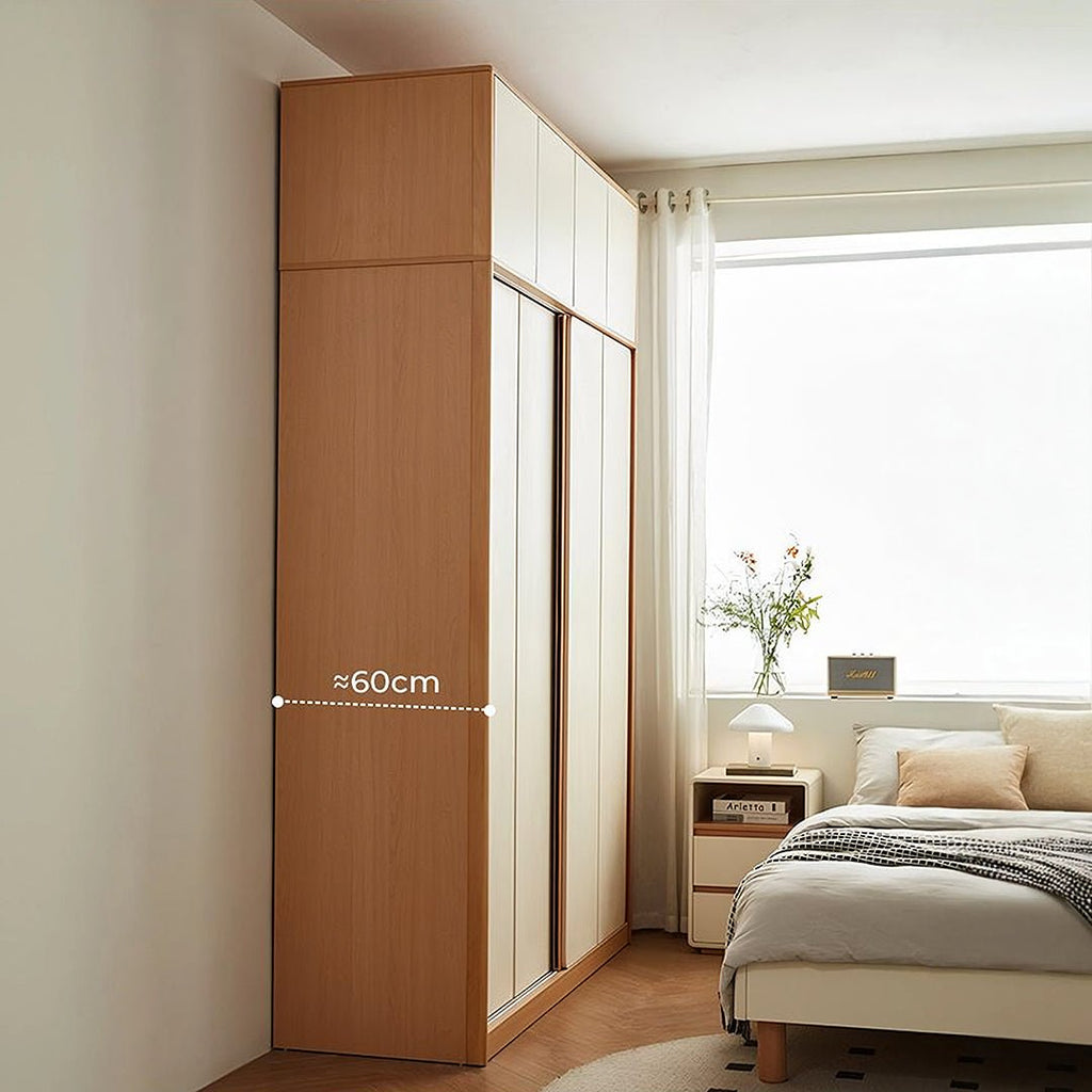 Soriano Sliding Door Wardrobe, Wood - Miola